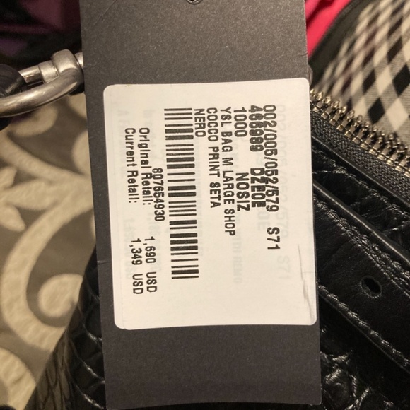 YSL Saint Laurent large crocodile crossbody shopper - Picture 2 of 4